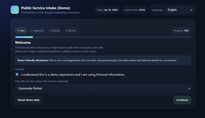 Designing Human-Centered Digital Forms for High-Impact Public Services